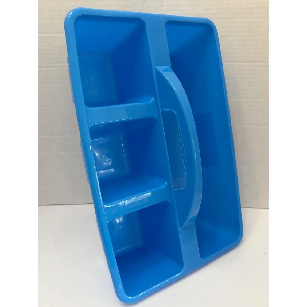 Teaching Tree Blue Plastic Multipurpose Organizer Caddy 4 Compartment
